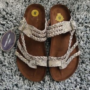 White Mountain Gold Sandals